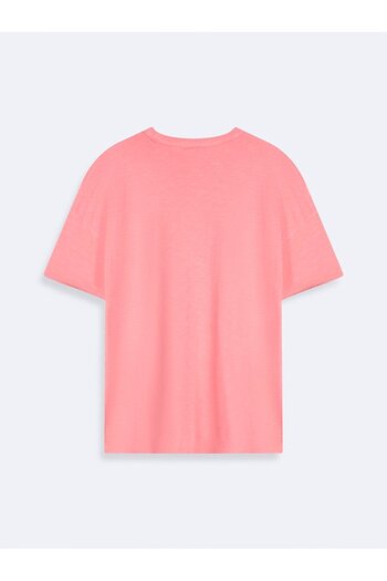Ltb Μπλουζάκι με κοντό μανίκι Crew Neck Relaxed Fit Pink