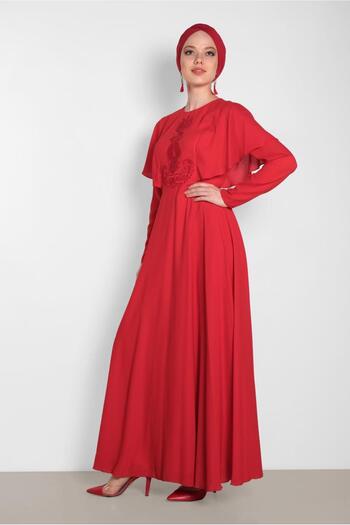 Alvina Flounced Embroidered Dress - 4268