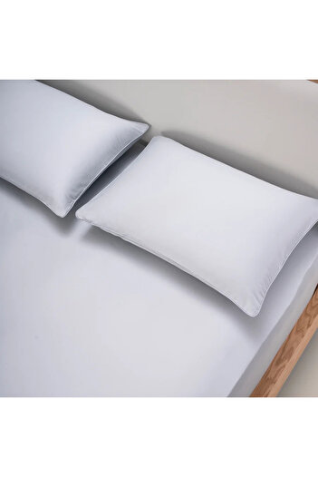 Penelope Lia Series - 100X200 cm Blue Sheet Set, 100% Cotton Satin Elastic