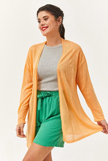 Ebsumu Women's Thin Knitwear Salmon Cardigan and Pareo - Summer Design