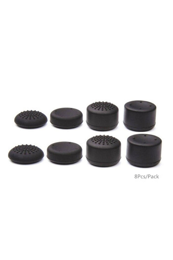 Choice Black 8pcs Analog Thumb Stick Grip Cap For Ps5 Ps4 Ps3 Xbox360 Controller Silicone Height Joystick C