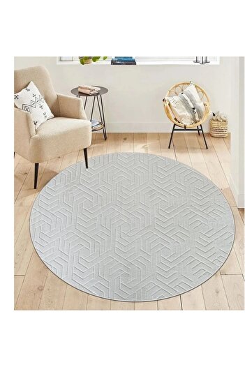 AKSU Dınarsuarmonı Cream Lux - Embos Machine Washable Decorative Modern Carpet