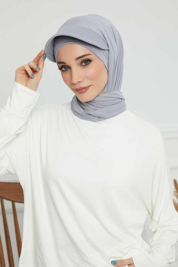 Aisha's Design Siperlikli Penye Şal,SS-1,Gri