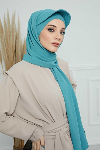 Aisha's Design Aerobin Shawl with Visor, Ss-1A, Mint Green
