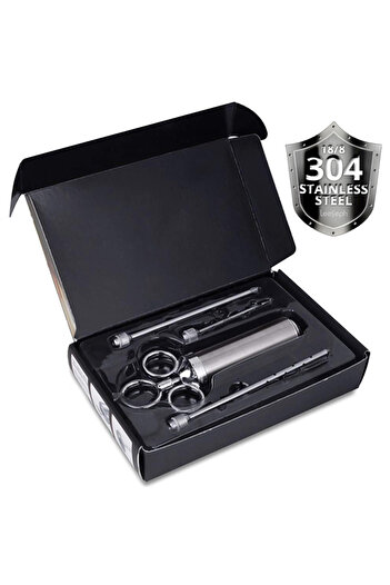 Choice black Leeseph 304-Stainless Steel Meat Injector Syringe with 3 Marinade Needles for BBQ Grill Smoker