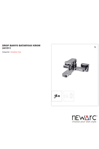 Newarc Chrome Drop Bathroom Faucet - Model 241511