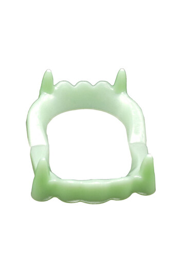 Choice Mint Green 2pc Glowing Vampire Teeth Halloween Glow in The Dark Vampire Fangs Luminous Teeth for Hal