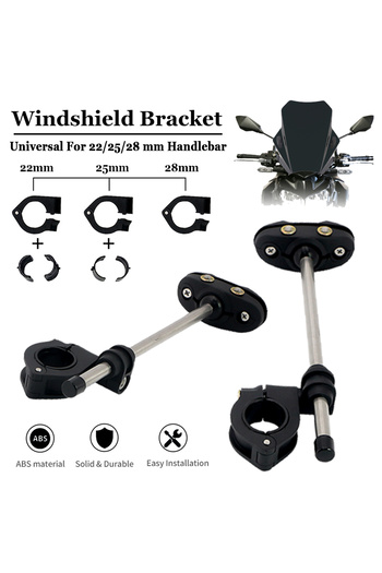 Choice Motorcycle Windshield Mount Kit Bracket Adjustable Universal Windscreen Fairing For Street Bike W...