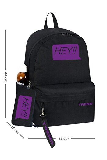 TREND Unisex Black Purple My Good Friend Backpack 1525