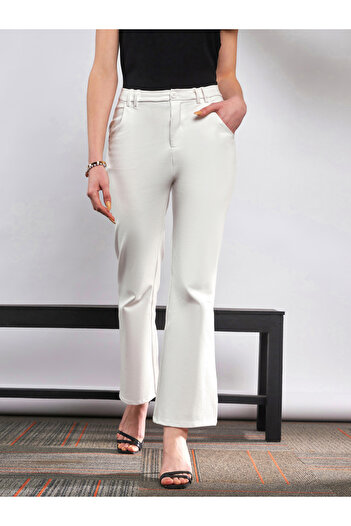 Sassafras By Styli Solid Knit Bell Bottom Pants