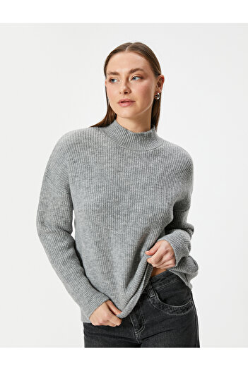 Koton Pulover oversize cu guler vertical de bază