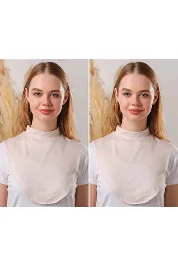 Melodi Scarf Women's Hijab Cream Cream 2 Pieces Neck Collar
