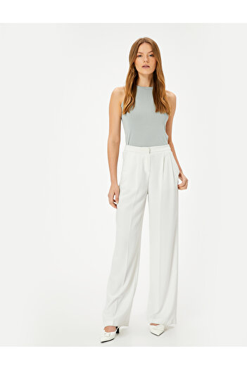 Koton Ribbed Halter Collar Athlete Modal Mixed