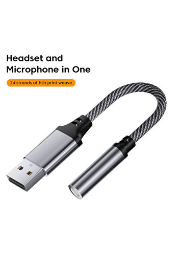 Choice gray elough USB A To 3.5mm Aux Adapter USB 3 5 Jack Audio Cable Earphone Cable Converter for Huwei H