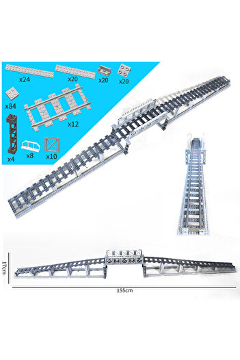 Choice C306 MOC Train Tunnel Exit Entrance Model Set City Train Container Oil Tank Kits Mountain Railway Tr