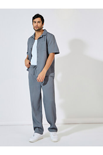 Styli Textured Relaxed Fit Resort Collar Shirt & Pants Co-Ords