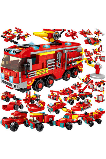 Choice 460PCS ToylinX Fire Station Model Building Blocks Truck Helicopter Firefighter Bricks City Education