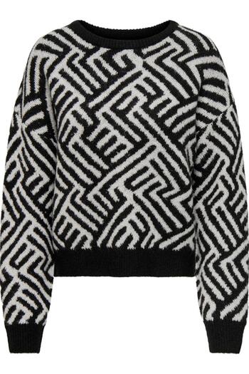 ONLY Onltara Life Ls Jq O-Neck Knt Black 15331340