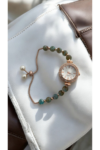 DARK BLANC Elevator Wristband Cord Stone Wrist Watch