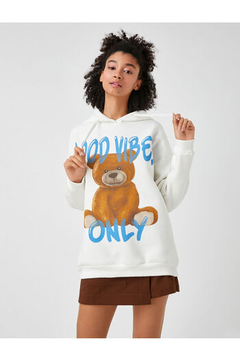 Koton 3wal10179ık Ecru Women's Sweatshirt