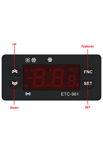 Choice ETC-961 Mini Temperature Controller 220v Microcomputer Thermostats Digital Thermostat Refrigerati...