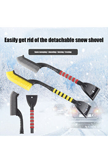 Choice Car Cleaning Brush Ice Scraper Detachable Snow Shovel Brush Dust Remover Auto Windshield Extendab...
