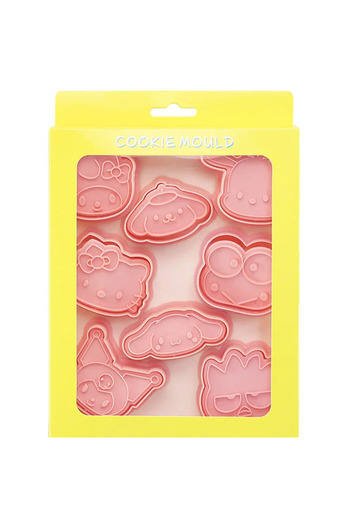 Miniso Hello Kitty Cartoon Cookie Cutter Set Sanrio Cute Figure Kuromi Cinnamoroll Modeling Dessert Mold...
