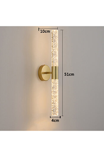 Choice Tricolor dimmable Gold Nordic Bubbles Crystal Rod LED Wall Lamp Bedroom Bedside Living Room Wall Lig