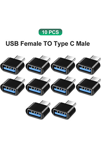 Choice 10PCS Black NNBILI Type C to USB Adapter 3.0 USB-C 3.1Male OTG A Female Data Connector For MacBook P