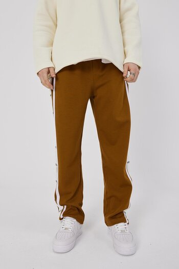 NOMARC Letter Detailed Striped Brown Tracksuit