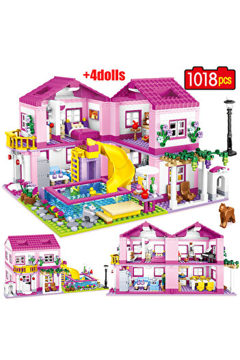 Choice ZKZC 1018pcs City 1 Change 3 Summer Double-storey Villa House Building Blocks Friends Garden Flow...