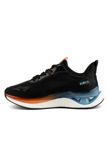 GAMELU Black Orange Colorful Detail Casual Orthopedic Memory Memory Sole Air Bosth Sneaker Shoes