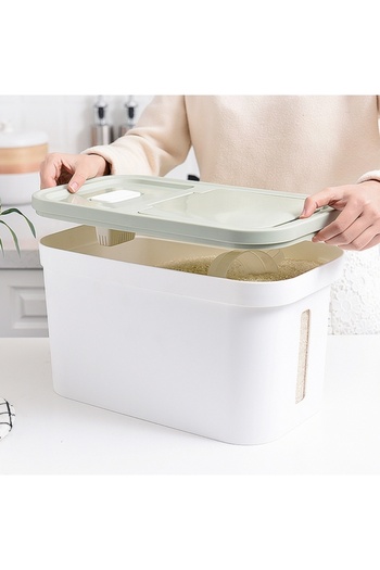 Felli Flip-Open Rectangular Plastic Rice Bin 12kg