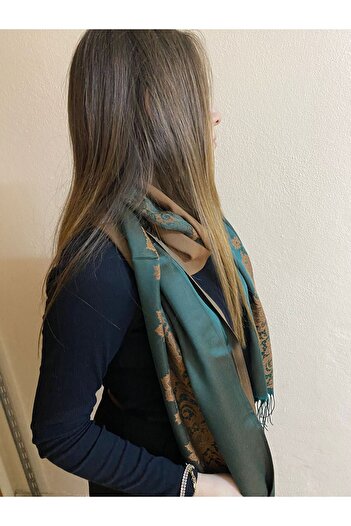 sema aksesuar Γυναικείο σάλι ζακάρ με φλοράλ στάμπα βισκόζης - με φούντες - δώρο για την ημέρα του δασκάλου - δώρο
