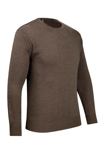Çizgi Triko Men's Striped Knitwear Sweater - Zero Collar, Patterned Sleeves and Waist Elastics, Steel Knit - 4241C