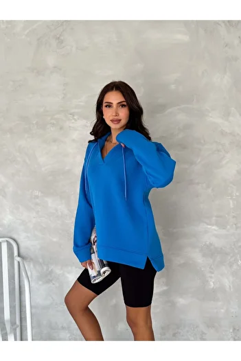 Noa Noa V-Neck Hooded 3 Thread Sweaters