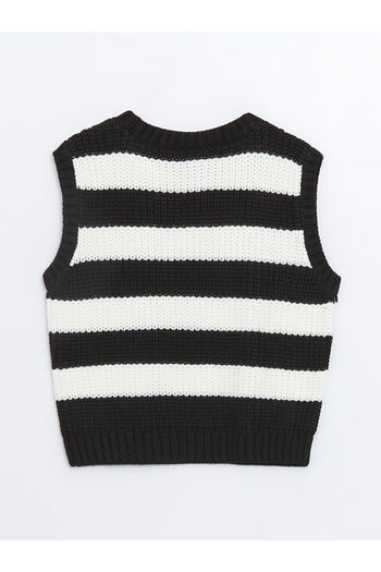 LC Waikiki Lcw Kids Striped Crew Neck Girls' Knitwear Sweater (W4)