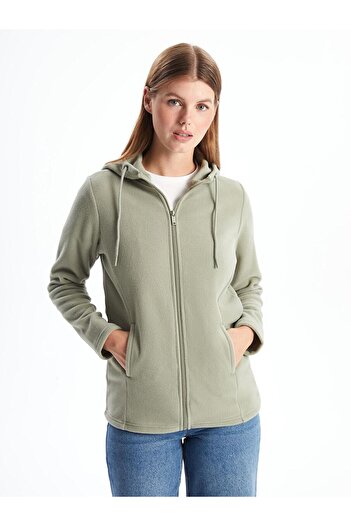 LC Waikiki Lcwaikiki Basic Hooded Women's Zippered Sweatshirt