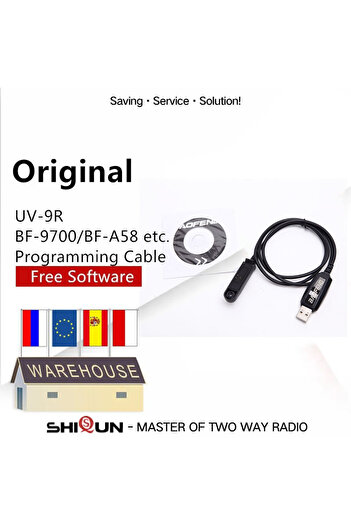 BAOFENG 1pc Uv-9r Pro Programming Cable Uv-68 Pro Max Uv-9r Plus Bf-9700 Bf-a58 Uv-xr Uv-5r Wp Gt-3w