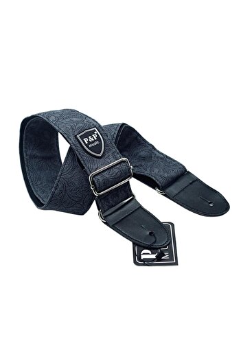 Choice Dark grey Guitar Strap Adjustable Widening Thickening Denim Cotton Guitar Belts for Electric Guitar