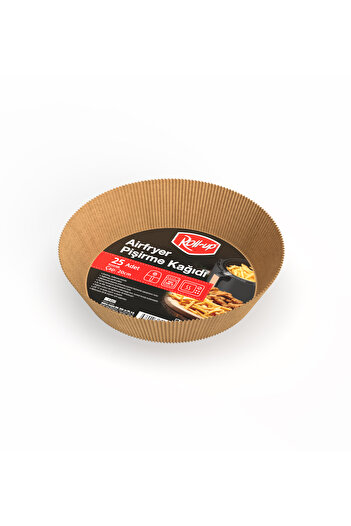 Trend Hediye Sepeti 20 cm 25 Pieces Round Airfryer Baking Paper, Oven Bowl, XL and XXL Air Fryer Oil Paper