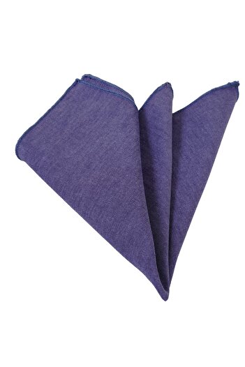 Exve Exclusive Blue Purple Transitional Jeans Style Cotton Collar Handkerchief