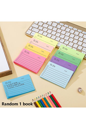 Choice Random color 50 sheets Memo Pads Kawaii Solid To Do List Tearable Message Notes Daily Planner Sticky