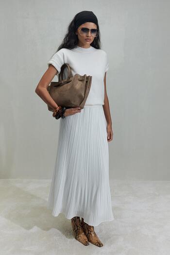 Suud Collection Біла плісирована спідниця-острівець