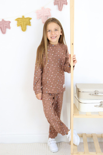 Harika KIDS Комплект пижама със средна дебелина за момиче с щампа
