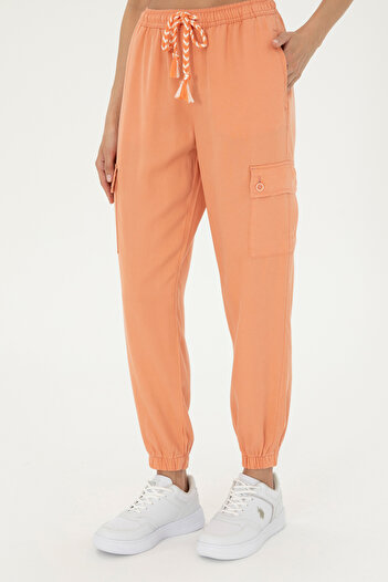 U.S. Polo Assn. Women's Salmon Canvas Trousers 50281794 -Vr047