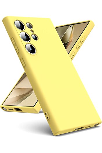 Rivor Samsung Galaxy S24 Ultra Uyumlu Kılıf Kamera Korumalı İçi Kadife Mat Lansman Renkli Silikon Kapak