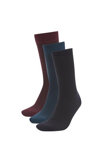 DeFacto Men's Multicolored 3-Piece Socket Socks L5919AZ21AU