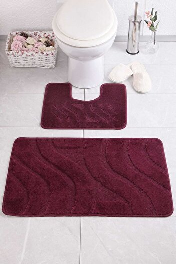 Confetti Symphony 60x100 50x60 cm BQ Eggplant Bath Rug