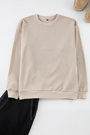 Trendyol Collection Φούτερ Camel Oversize/Wide Cut Crew Neck χωρίς σημαία TMNAW25SW00194